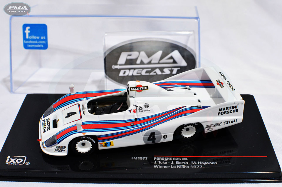 HURLEY HAYWOOD, JACKY ICKX, JÜRGEN BARTH 1977 MARTINI RACING TEAM PORSCHE 936 1:43